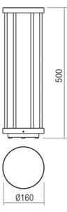 Redo 90578 - Lampă LED de exterior KALEN, 8 W, 230 V, 3000 K, 50 cm, IP65, antracit
