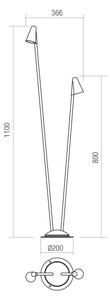 Redo 90713 - Lampă LED de exterior NIVALIS 2xLED/6,9W/230V 3000K 110 cm IP65 verde
