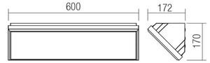 Redo 90678 - Aplica LED de exterior MAKO LED/65W/230V 3000K IP65 antracit