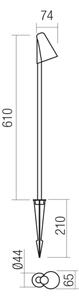 Redo 90707 - Lampă LED de exterior NIVALIS, 6,8 W, 230 V, 3000 K, 82 cm, IP65, verde