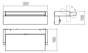 Redo 90716 - Aplică LED de exterior FLIP LED/40W/230V IP54 maro