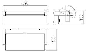 Redo 90715 - Aplică de perete FLIP, LED/40W/230V, IP54, antracit