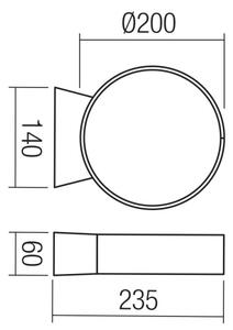 Redo 91062 - Aplică LED de perete pentru exterior ONIRO, 8W, 230V, IP65, antracit