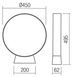 Redo 91067 - Lampă LED de exterior ONIRO, 15W, 230V, 49,5 cm, CRI 90, IP65, maro