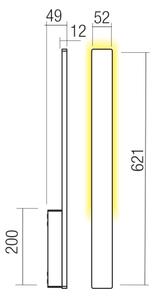Redo 90871 - Lampă de perete LED pentru exterior REFLEXA LED/6W/230V IP54 maro