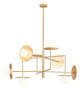 Redo 01-2735 - Candelabru pe tijă PLATO 8xG9/10W/230V auriu