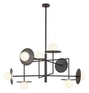 Redo 01-2753 - Lustră PLATO cu tijă 8xG9/10W/230V neagră