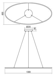 Redo 01-3340 - Lustră LED LEO pe cablu, cu intensitate reglabilă, 67W/230V, albă