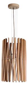 Pendul din lemn masiv pe cablu, 1xE27/60W/230V, diametru 38 cm, frasin/lemn de cauciuc