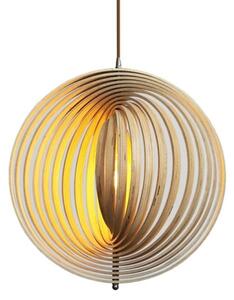Pendul din lemn pe cablu, 1xE27/60W/230V, diametru 50 cm, lemn masiv/furnir/lemn de cauciuc
