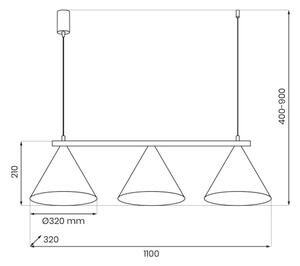Lustră suspendată pe cablu CAPITAL 3xGX53/15W/230V albă