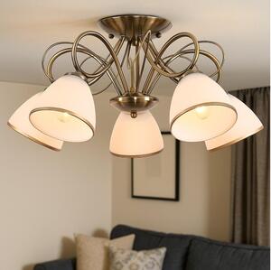 Brilagi - Lustră aplicată FRED, 5xE27/60W/230V, diametru 59 cm, bronzată