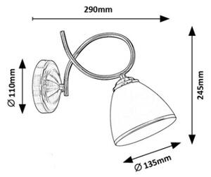Brilagi - Lampă de perete FRED, 1xE27/60W/230V, bronz