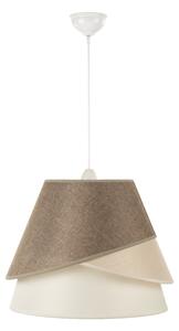 ONLI - Lampă suspendată pe cablu POLLON 1xE27/15W/230V maro/crem/bej