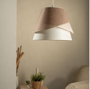 ONLI - Lampă suspendată pe cablu POLLON 1xE27/15W/230V maro/crem/bej