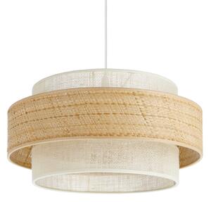 Lustră suspendată pe cablu BOHO 1xE27/60W/230V, diametru 40 cm, iută/crem