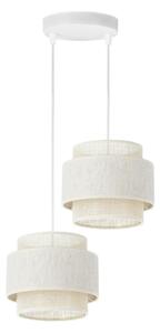 Candelabru pe cablu BOHO 2xE27/60W/230V crem/iută