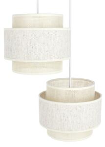Candelabru pe cablu BOHO 2xE27/60W/230V crem/iută