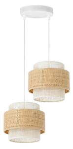 Candelabru cu cablu BOHO 2xE27/60W/230V iută/crem