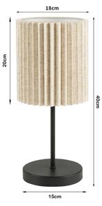 Brilagi - Lampă de masă NORDIC WAVE 1xE27/15W/230V in/negru