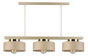 Candelabru suspendat pe cablu IGNIA 3xE27/60W/230V bej/auriu