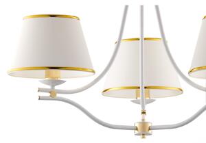 Jupiter 2085 - Candelabru pe lanț SAMBA 3xE27/15W/230V alb/auriu