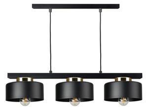 Lustră pe cablu IGNIA, 3xE27/60W/230V, negru/auriu