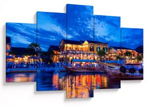 Tablou - Orașul de noapte Hoi An, Vietnam (150x105 cm)