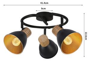Brilagi - Lampă cu spoturi ODENSE 3xE14/10W/230V lemn/negru