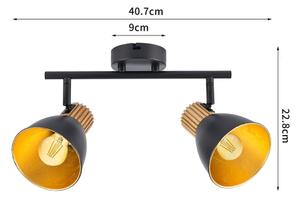 Brilagi - Spot ODENSE 2xE14/10W/230V lemn/negru