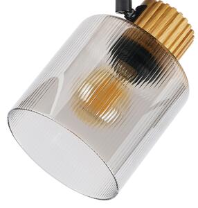 Brilagi - Lampă de podea HYGGE 3xE14/15W/230V lemn/fumuriu