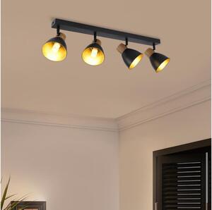 Brilagi - Corp de iluminat cu spoturi ODENSE 4xE14/10W/230V lemn/negru