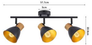 Brilagi - Spot de tavan ODENSE, 3x E14/10W/230V, lemn/negru