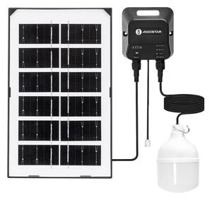 Lustră LED solară Aigostar LED/35W/12V 3000 mAh 6500K d. 10 cm