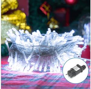 Aigostar - Ghirlandă LED pentru exterior, 200 LED, 8 funcții, 23 m, IP44, alb rece