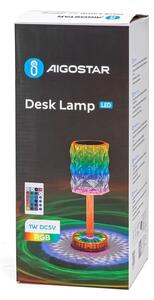 Lampă LED RGB reîncărcabilă dimabilă de masă Aigostar LED/1W/5V 1800mAh 26 cm + telecomandă