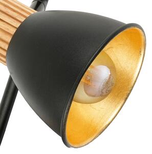 Brilagi - Lampă de podea ODENSE 3xE14/10W/230V lemn/negru