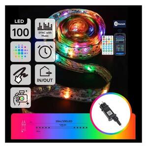 Aigostar - Ghirlandă LED RGBICW pentru exterior, 100 LED / 10 W / 230 V, 10 m, IP44 + telecomandă