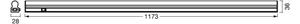 Osram - Corp de iluminat LED pentru montare sub dulap cu senzor BATTEN LED/14W/230V, 120 cm, alb