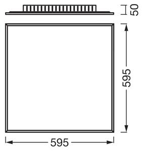 Osram - Panou LED aplicat PLANON LED/40W/230V 59,5x59,5 cm alb