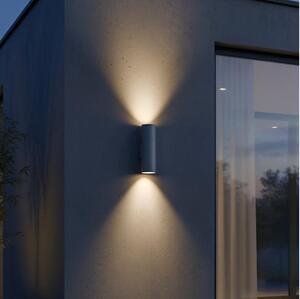 Ideal Lux - Aplica de exterior GUN 1xGU10/35W/230V 21 cm IP44 gri