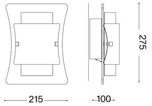 Ideal Lux - Aplica de perete TRIPLO 1xE27/60W/230V transparentă