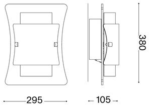 Ideal Lux - Aplică de perete TRIPLO 2xE27/60W/230V transparentă