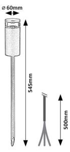 Rabalux 77071 - Lampă de exterior TORNIO 1xGU10/10W/230V IP54 54,5 cm antracit