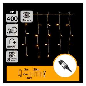 Aigostar - Ghirlandă LED de exterior pentru Crăciun 400xLED/6W/230V/8 funcții 20x0,4m IP44 alb cald