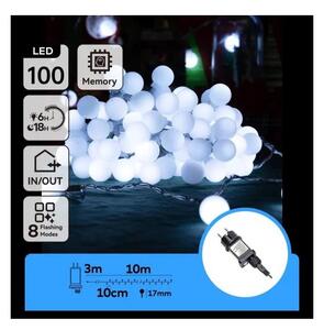 Aigostar - Șir LED decorativ de exterior 100xLED/3,6W/230V/8 funcții, 10 m, IP44, alb rece