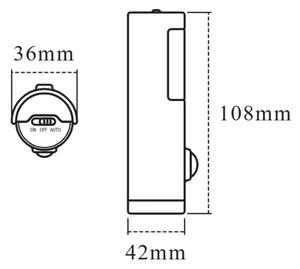 Osram - Lampă de veghe LED cu senzor NIGHTLUX LED/0,35W/3xAAA IP54
