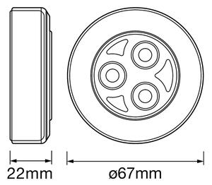 Osram - Lampă de orientare LED tactilă DOT-IT LED/0,2W/4,5V