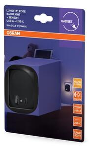 Osram- Lampă de veghe LED pentru priză cu senzor și port USB LUNETTA LED/12,5W/230V