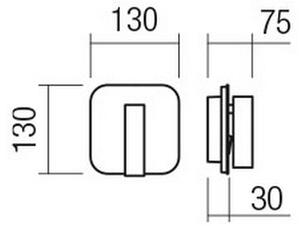 Redo 01-2978 - Aplică de perete LED QUDA, LED 6W/230V + LED 3W, CRI 90, crom